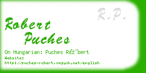 robert puches business card